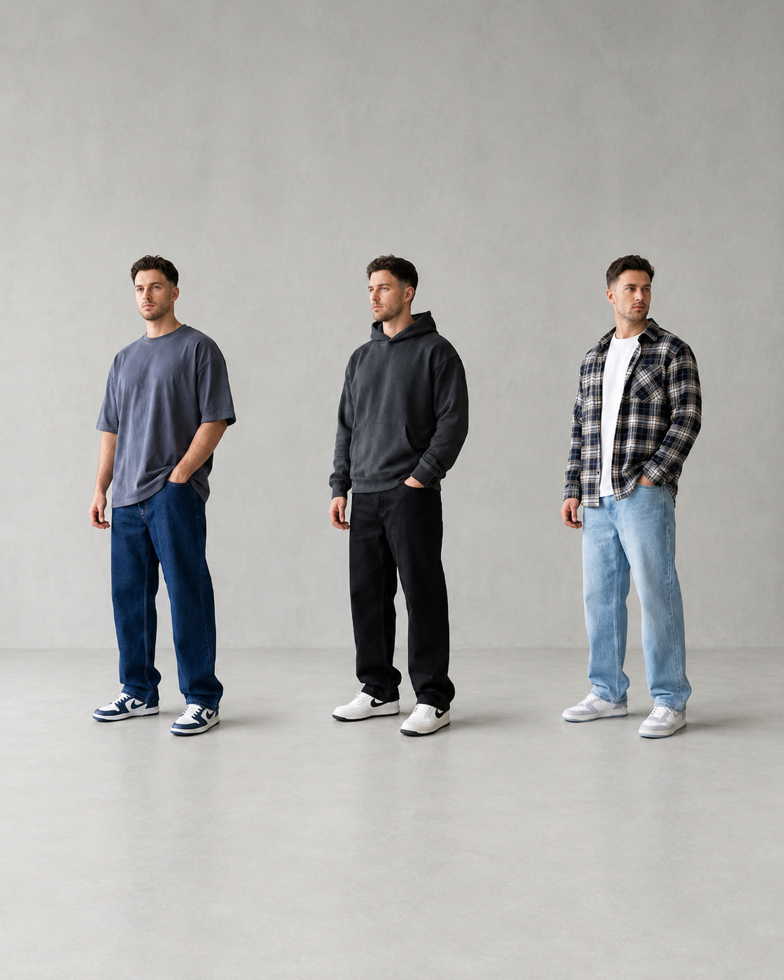 Pack of 3 - Turbo Pants™ Premium Baggy Jeans